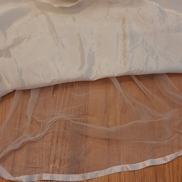 Vtg Girls sz 10 FULL CIRCLE Ivory Off-White Lace & Sheer Dress - Maya and Me USA - Picture 8 of 12